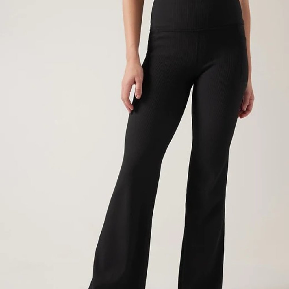 Athleta Ribbed Flare Leggings
